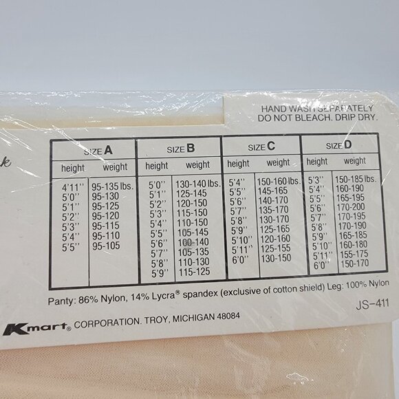 Jaclyn Smith Pantyhose Womens Sz C Sandalfoot Lycra Ultra Sheer Light Panty‎ - Picture 6 of 7